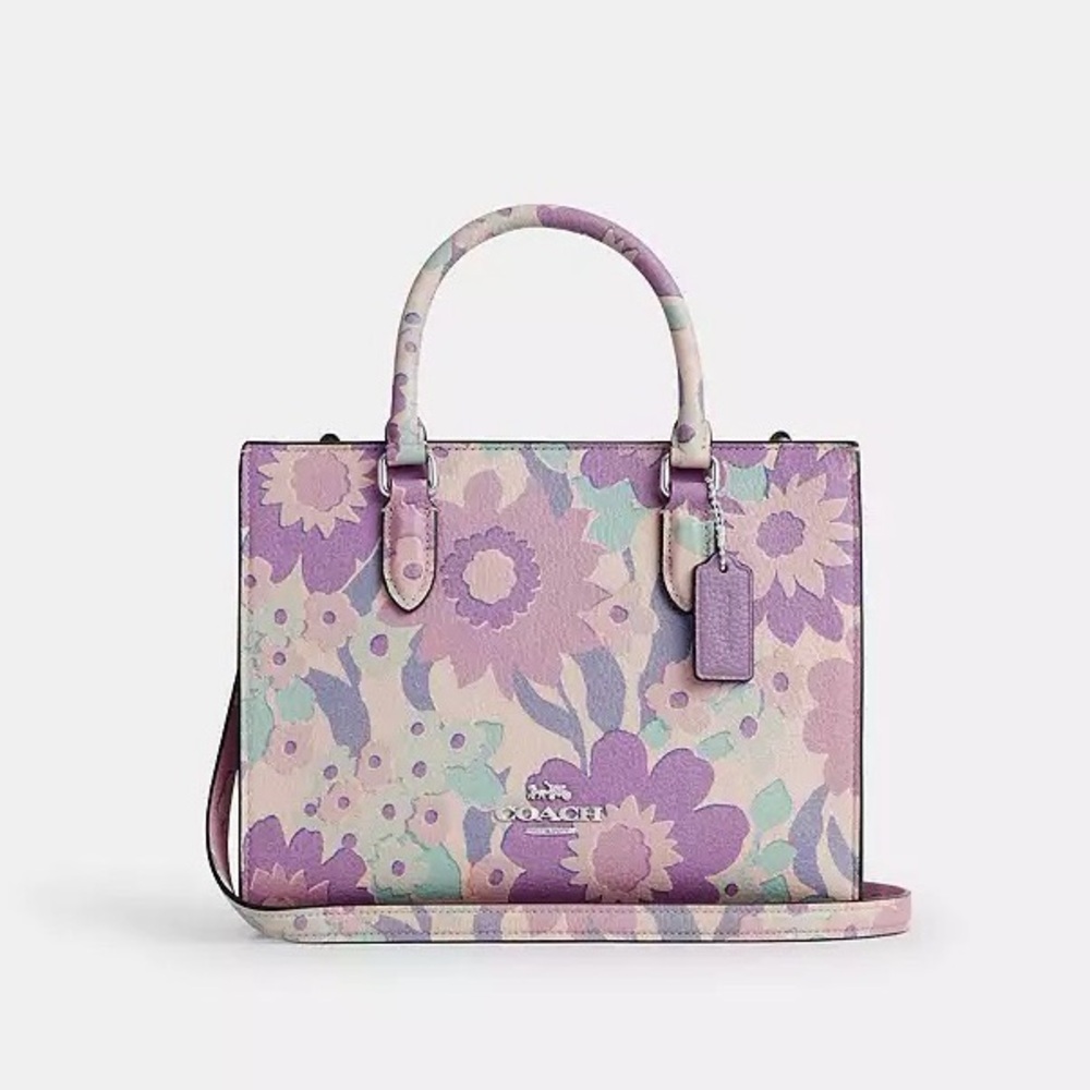 NWT Coach Maggie Small Tote Bag With Floral Print